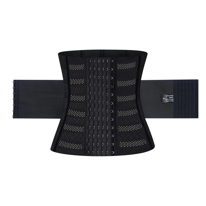 Women's Waist Trainer Corset Belt – Double Tummy Control Body Shaper with Steel Bones