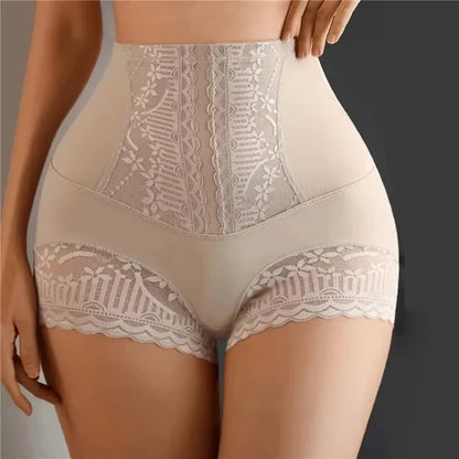 High Waist Lace Flat Belly Shorts For Women Slimming Panties Shapewear Tummy Control Underwear Female Hip Lifting Pants
