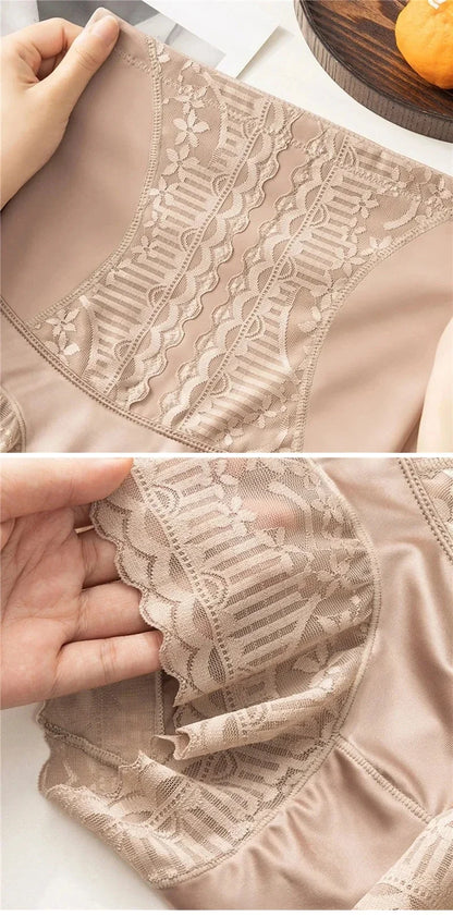 High Waist Lace Flat Belly Shorts For Women Slimming Panties Shapewear Tummy Control Underwear Female Hip Lifting Pants