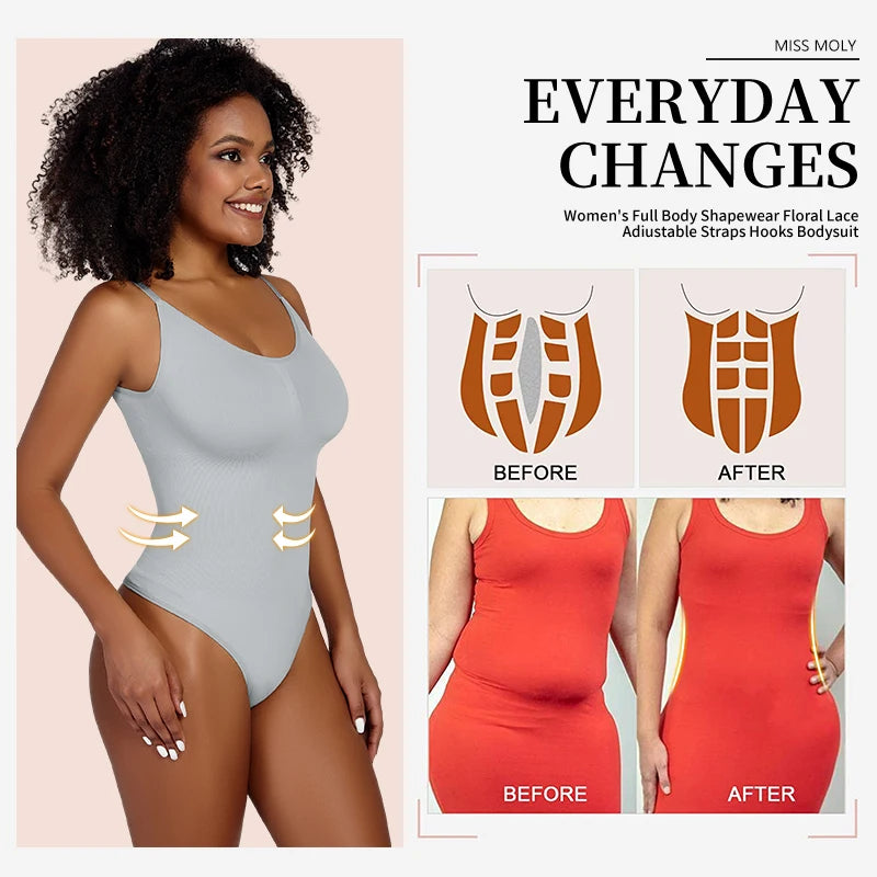 Women's Full Body Shaper – Firm Control Thong with Tummy Control