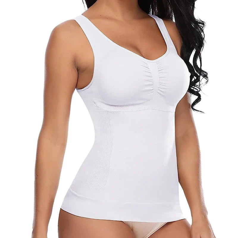New Women Shapewear Tummy Control Tank Top Slimming Camisole Compression Vest With Removable Padded Bra Body Shaper Plus Size