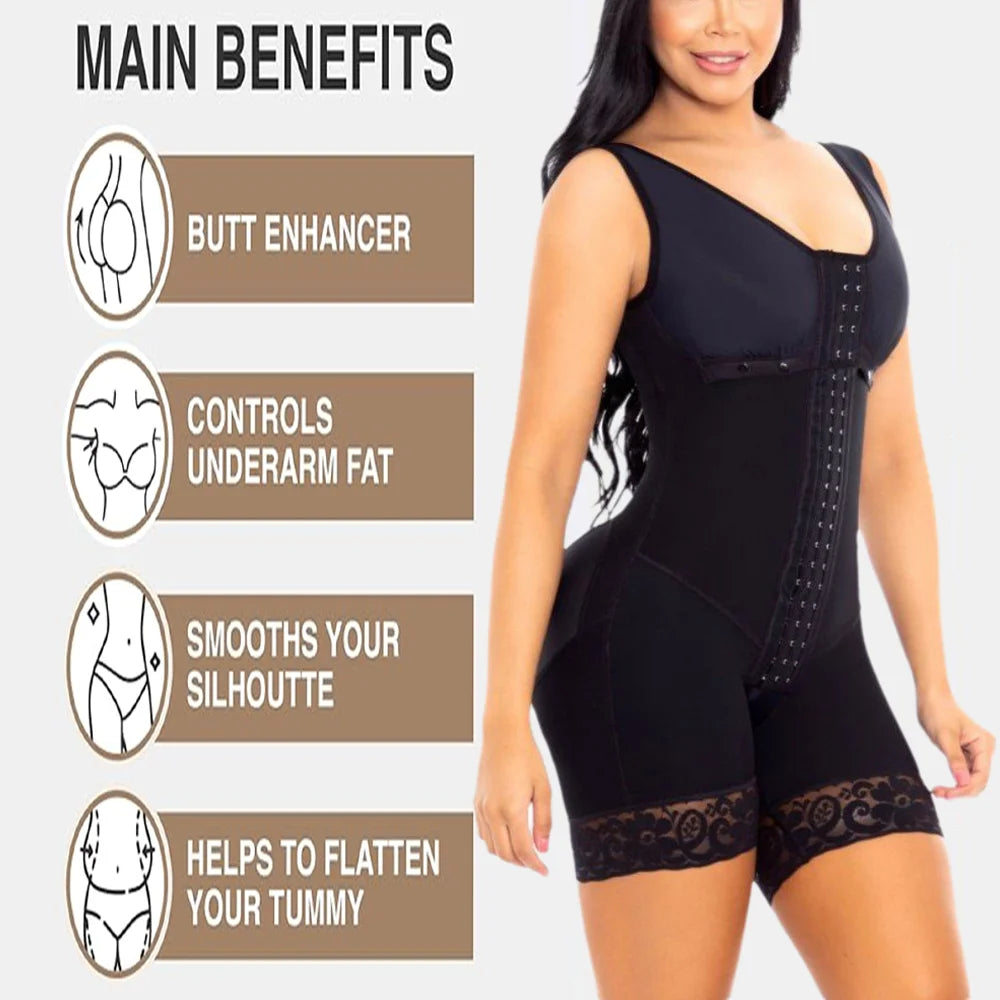 Women's Seamless Sculpting Bodysuit – Firm Tummy Control Shapewear for Waist Slimming & Postpartum Support
