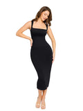women Eco-friendly Seamless 360° Waist Control Spaghetti Strap Suspender Long Skirt