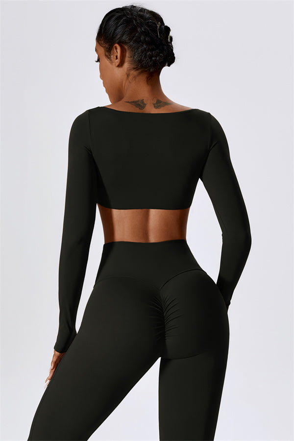 The Lily Belle Crop Top Flared Leggings 2-Piece Set