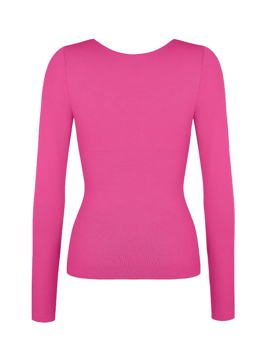 Seamless Diamond Neck Bust Support Waist and Tummy Control Shaping Top