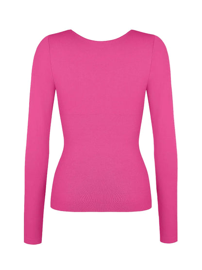 Seamless Diamond Neck Bust Support Waist and Tummy Control Shaping Top