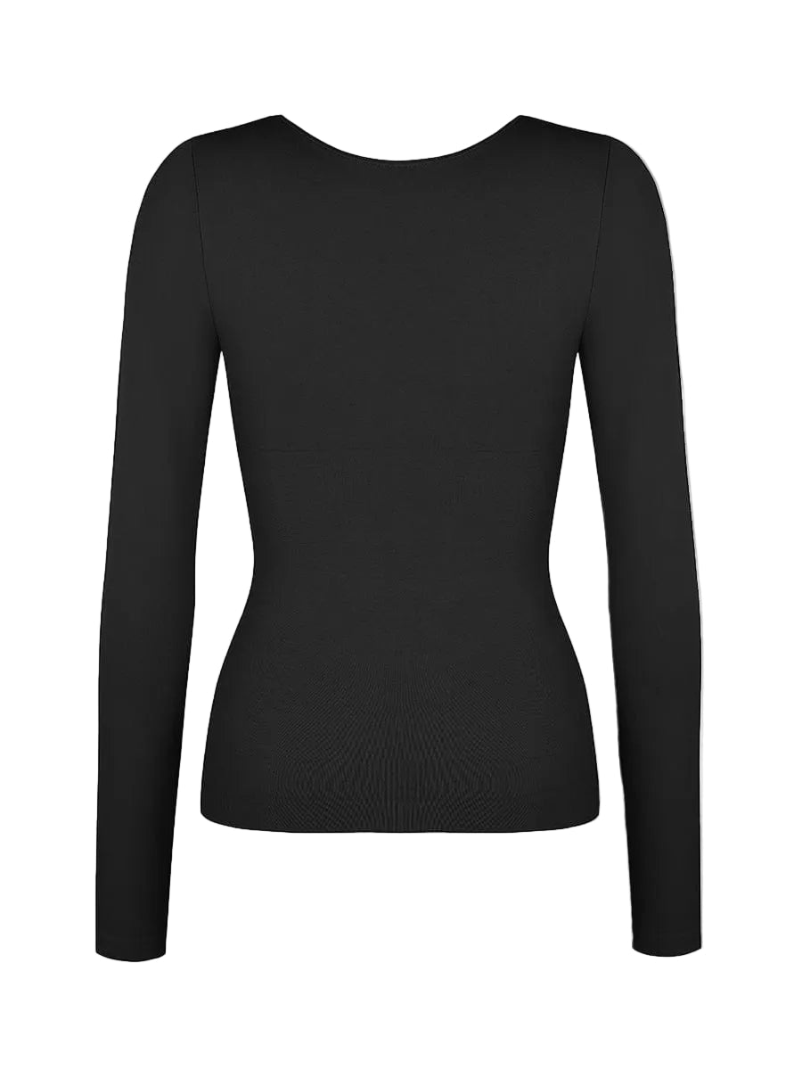 Seamless Diamond Neck Bust Support Waist and Tummy Control Shaping Top