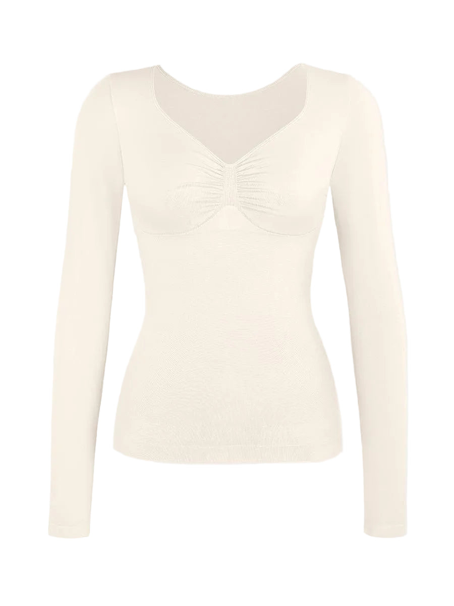 Seamless Diamond Neck Bust Support Waist and Tummy Control Shaping Top