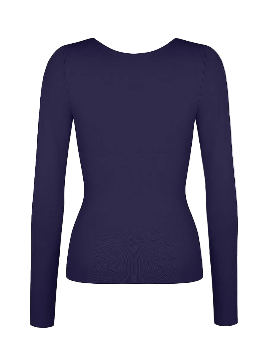 Seamless Diamond Neck Bust Support Waist and Tummy Control Shaping Top