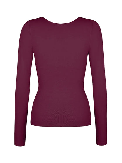 Seamless Diamond Neck Bust Support Waist and Tummy Control Shaping Top
