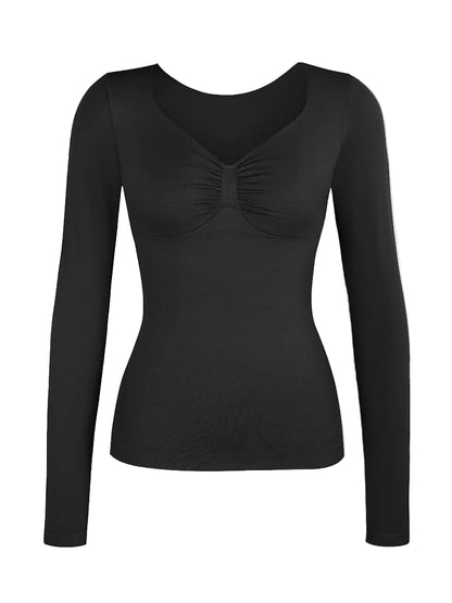 Seamless Diamond Neck Bust Support Waist and Tummy Control Shaping Top