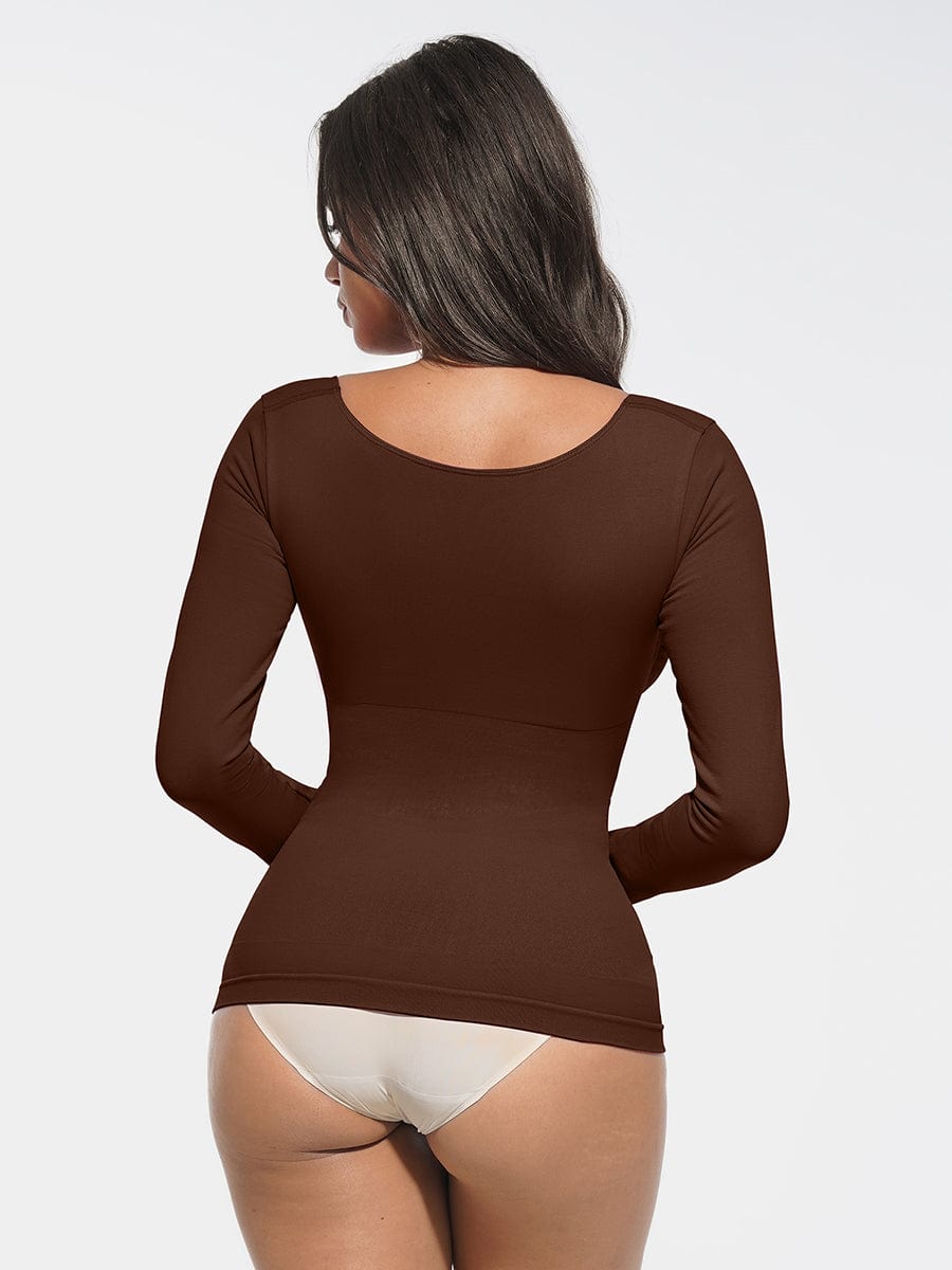 Seamless Diamond-Neck Bust Support Shaping Top