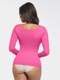 Wholesale Seamless Diamond Neck Bust Support Waist and Tummy Control Shaping Top
