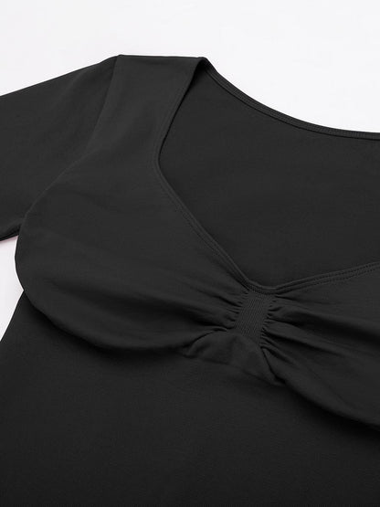 Seamless Diamond-Neck Bust Support Shaping Top