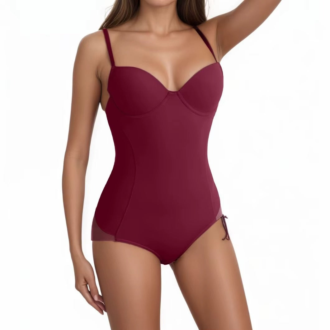 White Underwire Bodysuit Shapewear for Women