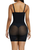 Women Black Open Gusset Seamless Bodysuit Shapewear Superfit Everyday