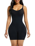Women Black Open Gusset Seamless Bodysuit Shapewear Superfit Everyday