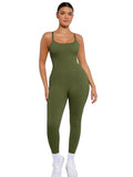 Women’s seamless sling jumpsuit, tummy control.