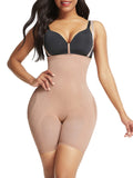 Women Strengthen Black High Waisted Shapewear With Bra Clips Tight Fit