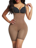 Women Strengthen Black High Waisted Shapewear With Bra Clips Tight Fit