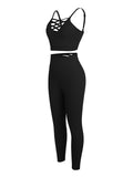 Sports Sets with Wide Waistband & Back Pockets – Low Back Running Outfit