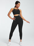 Sports Sets with Wide Waistband & Back Pockets – Low Back Running Outfit