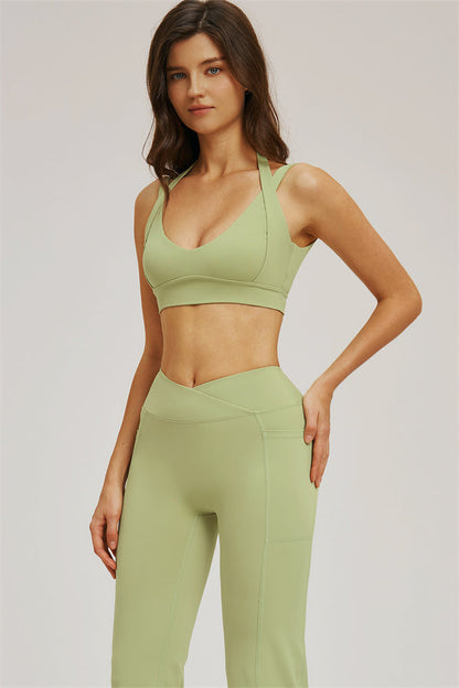 The Sizzle Sports Bra Flared Leggings 2-Piece Set
