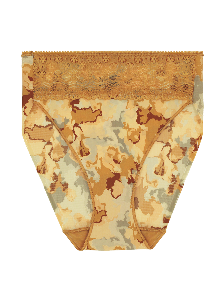 Lace Trim High-Cut Brief