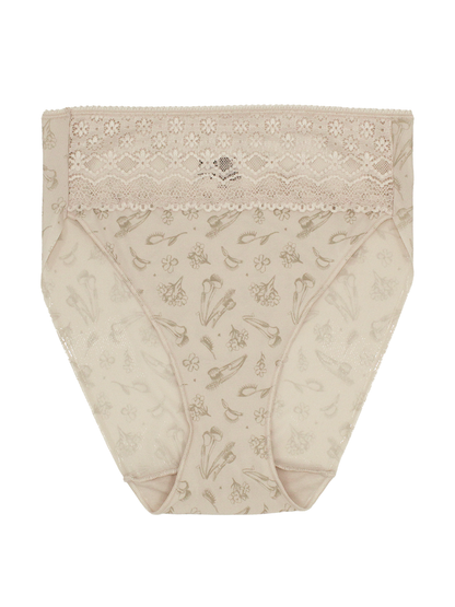 Lace Trim High-Cut Brief