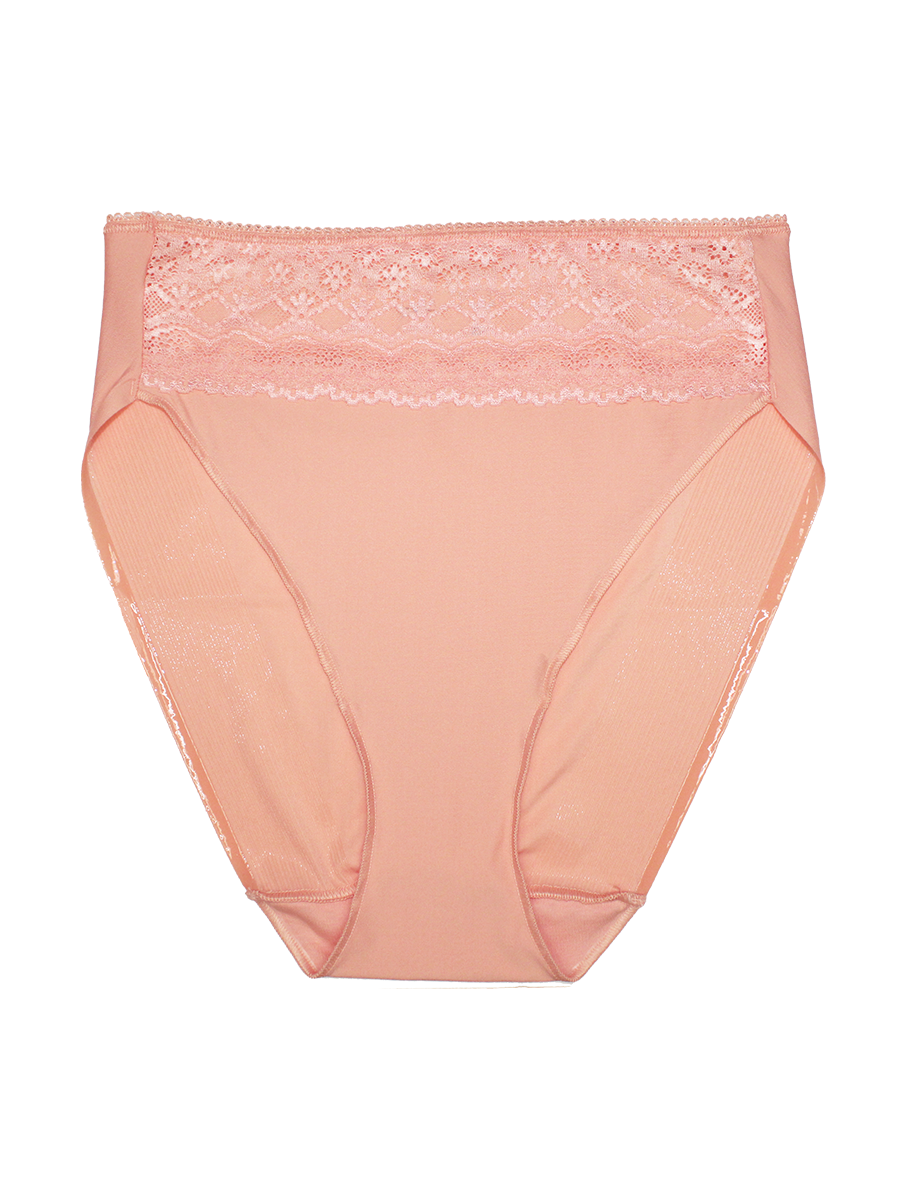 Lace Trim High-Cut Brief