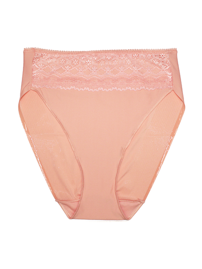 Lace Trim High-Cut Brief