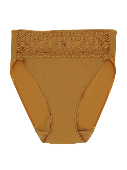 Lace Trim High-Cut Brief