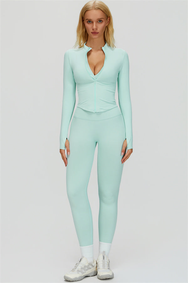 The Empower Jacket Sports Bra Leggings 3-Piece Set