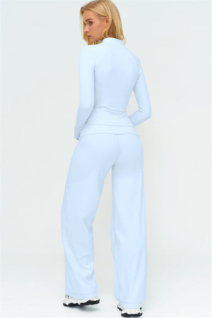 The Twirl Zip Jacket Halter Tank Top Leggings 3-Piece Set