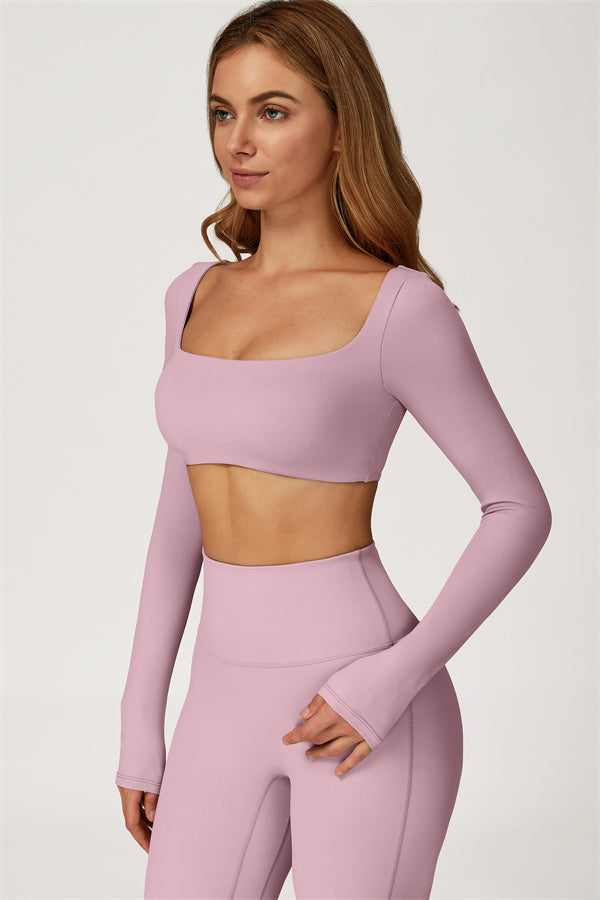 The Lily Belle Crop Top Flared Leggings 2-Piece Set