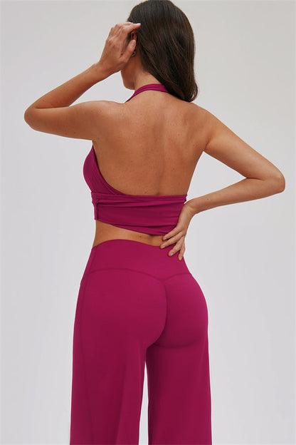 The Stride Crop Top Straight Leg Pants 2-Piece Set