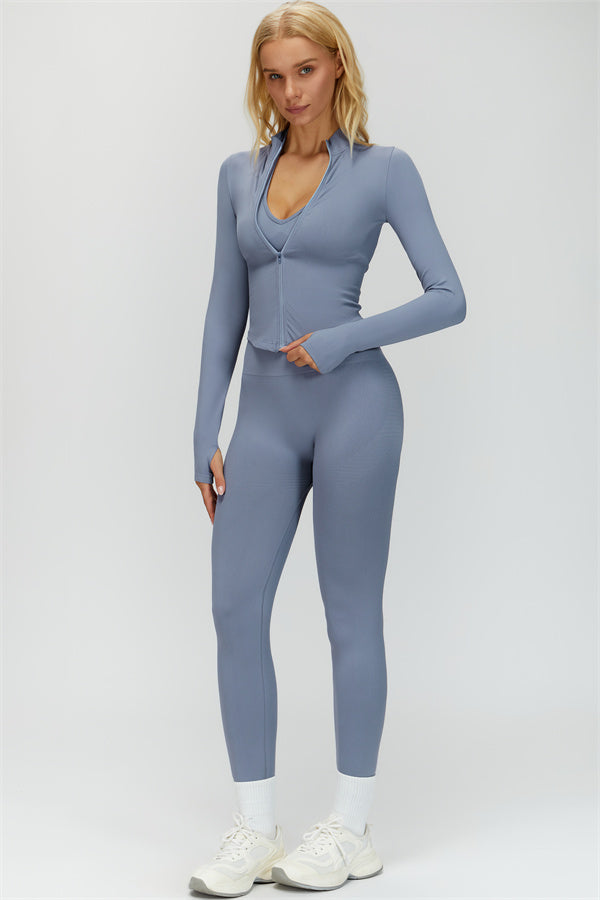The Delight Jacket Sports Bra Leggings 3-Piece Set