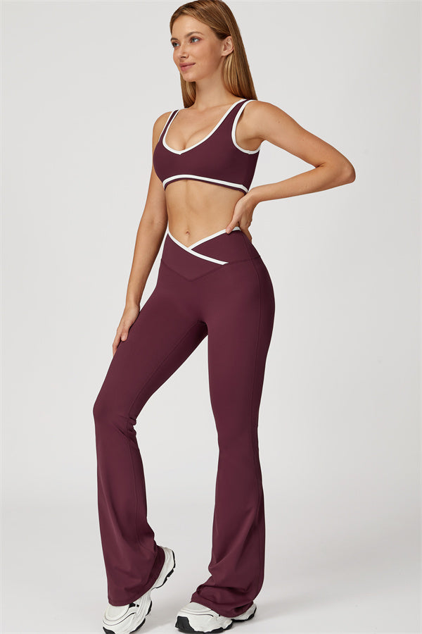 The Stamina Sports Bra Flared Leggings 2-Piece Set