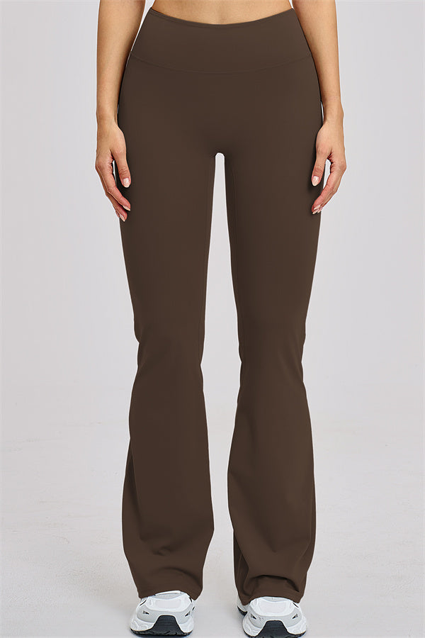 The Zestful Long Sleeve Crop Top Flared Leggings 2-Piece Set