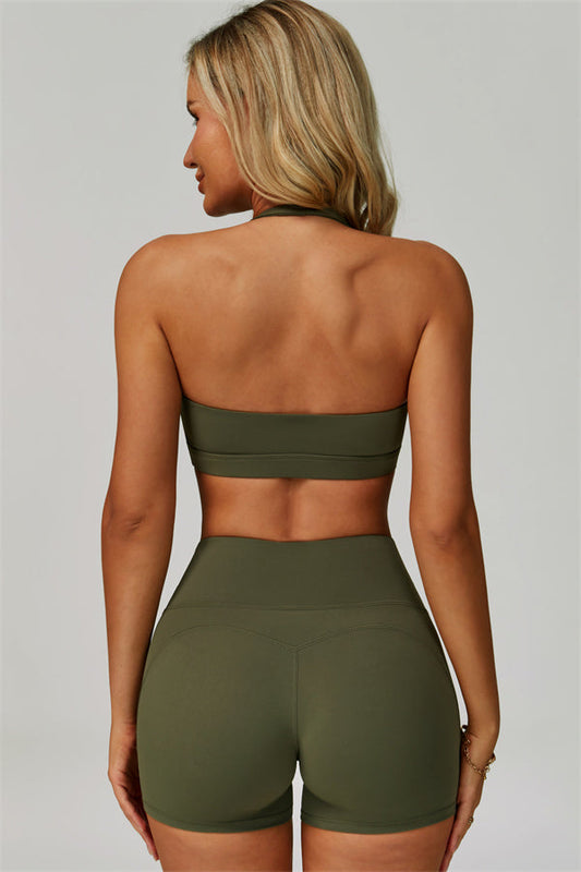 The Bold Halter Sports Bra Shorts 2-Piece Set