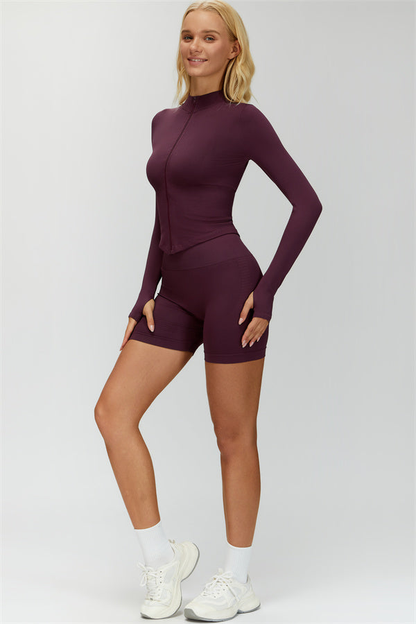 The Delight Jacket Sports Bra Shorts 3-Piece Set