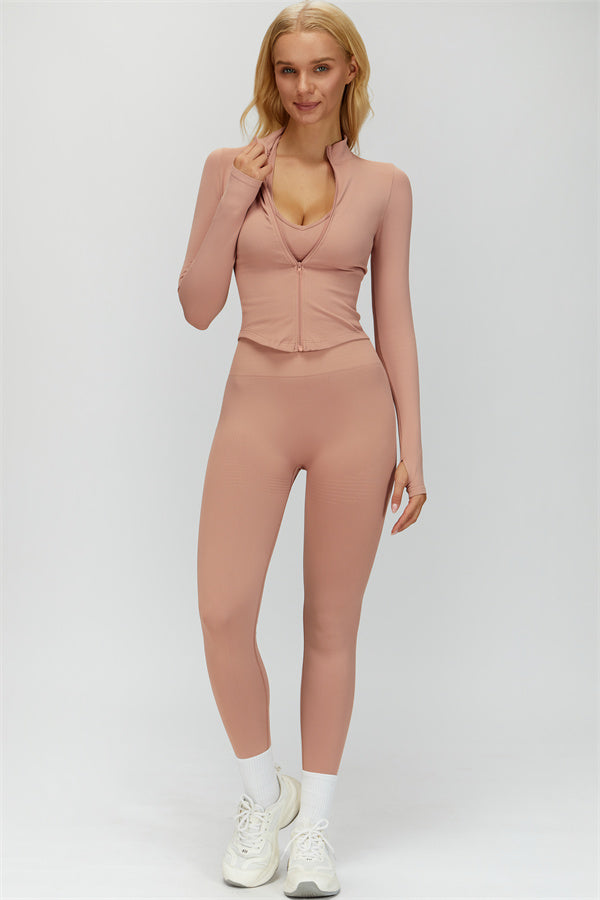 The Delight Jacket Sports Bra Leggings 3-Piece Set