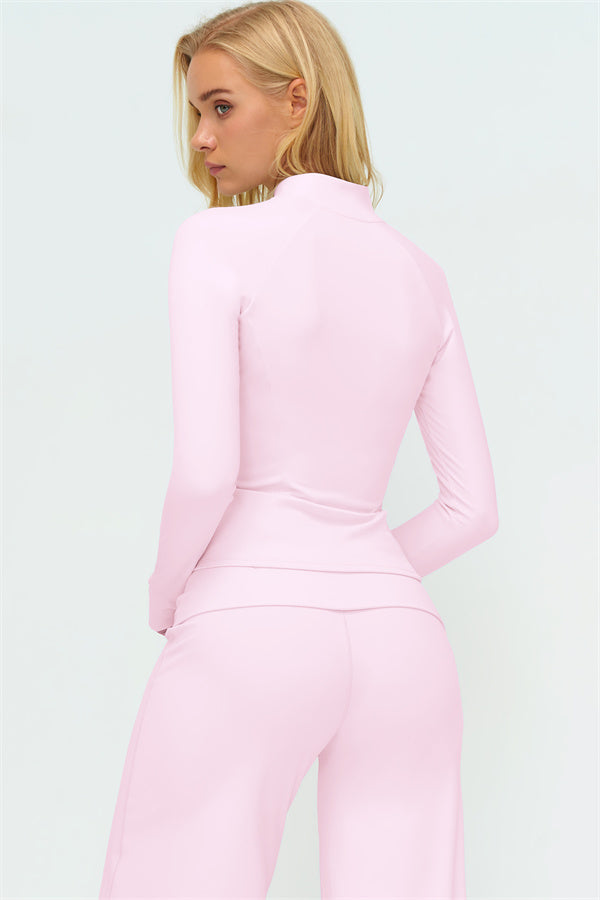 The Twirl Zip Jacket Halter Tank Top Leggings 3-Piece Set