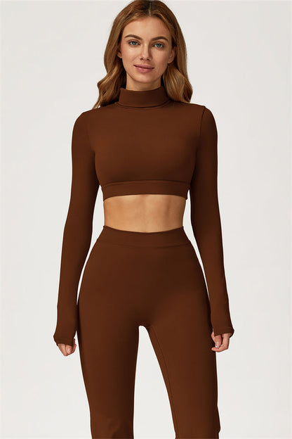 The Axis Crop Top Flared Leggings 2-Piece Set
