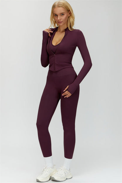 The Delight Jacket Sports Bra Leggings 3-Piece Set