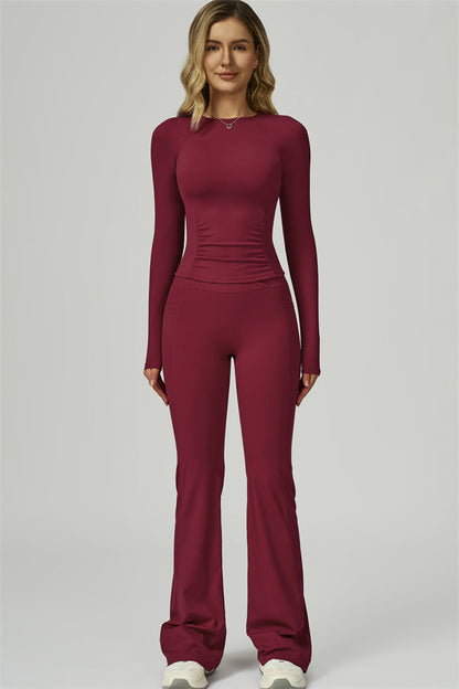 The FlexFit Active Top Flared Leggings 2-Piece Set