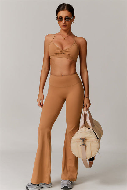 The Delicate Sports Bra Flared Leggings 2-Piece Set