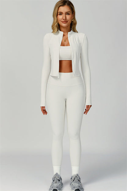The Burst Jacket Sports Bra Leggings 3-Piece Set