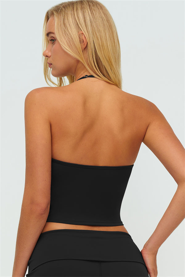 The Twirl Zip Jacket Halter Tank Top Leggings 3-Piece Set