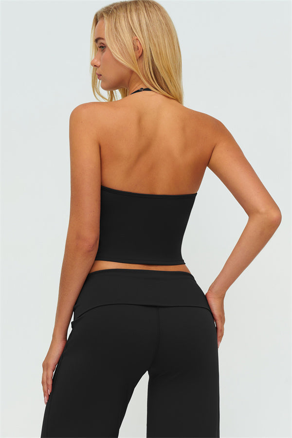 The Twirl Halter Tank Top Straight Leg Pants 2-Piece Set